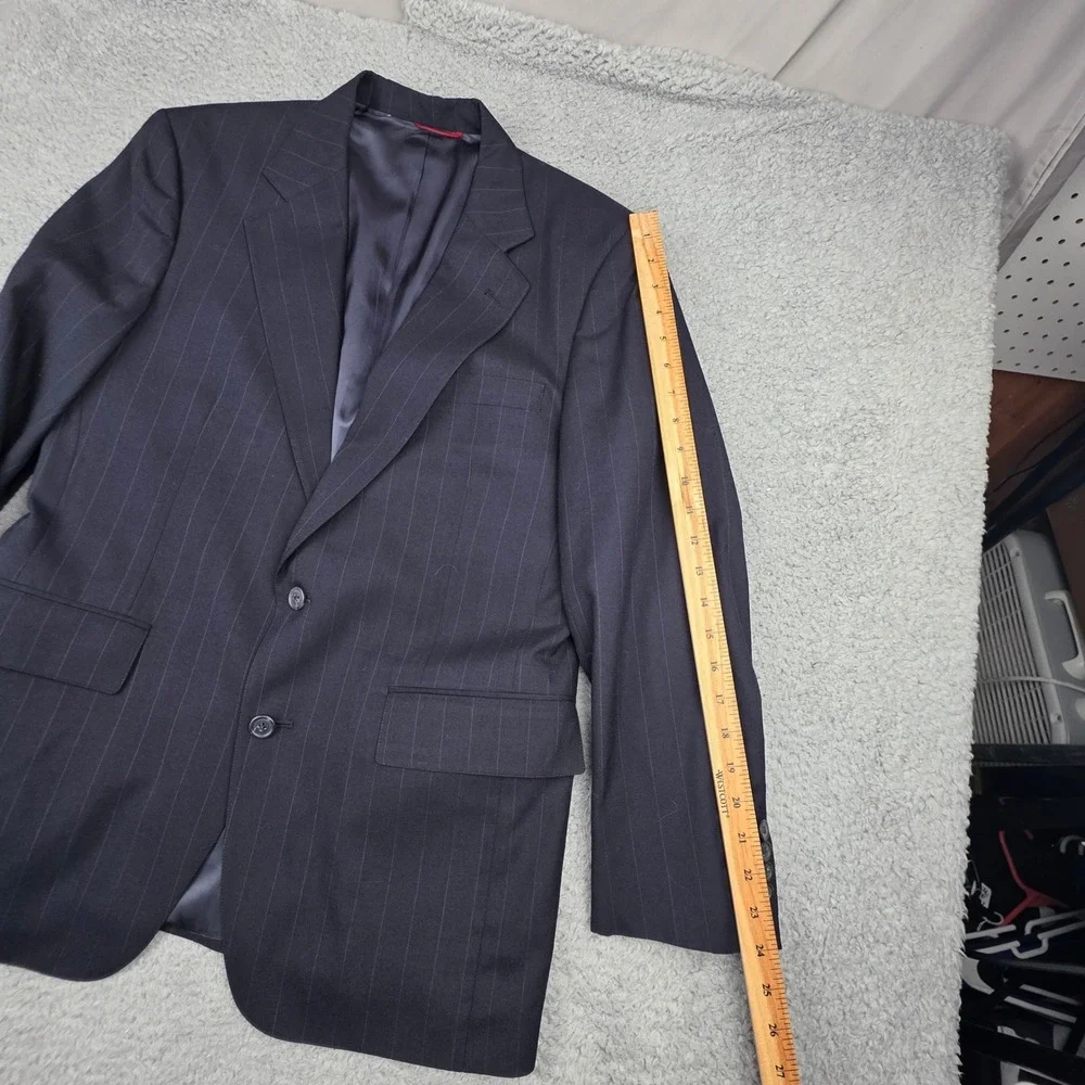 Jos. A. Bank Executive Collection Blazer Mens Navy Blue‎ Pinstripe No SZ tag 40S